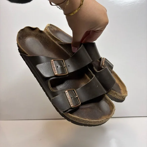 Birkenstock Shoes Birkenstock Arizona Brown Double Strap